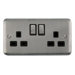 DPSS536BK Deco Plus 13A Ingot 2 Gang DP Switched S