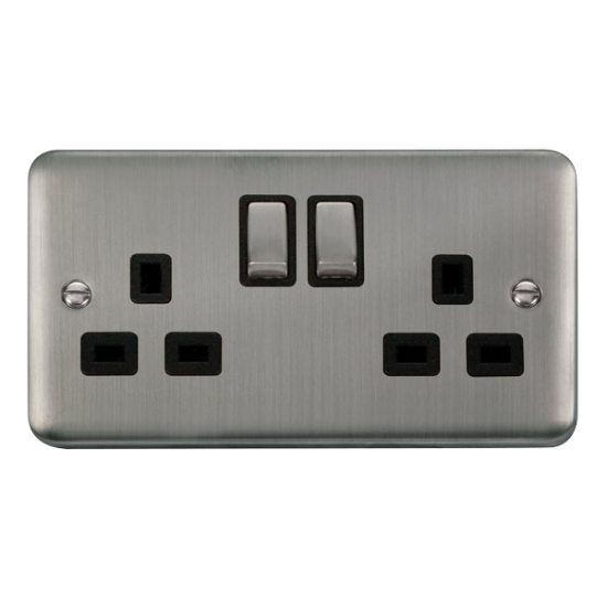 DPSS536BK Deco Plus 13A Ingot 2 Gang DP Switched S