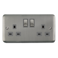 DPSS536GY Deco Plus 13A Ingot 2 Gang Double Pole S