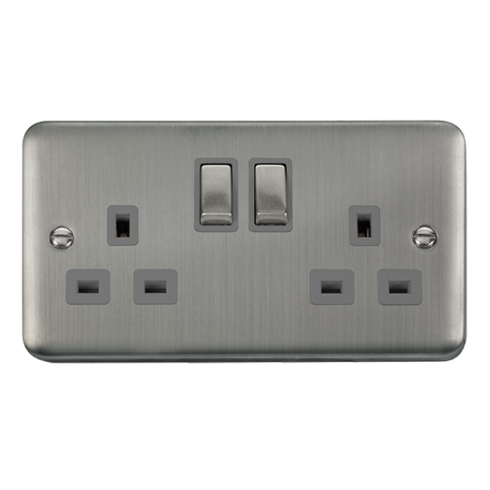 DPSS536GY Deco Plus 13A Ingot 2 Gang Double Pole S