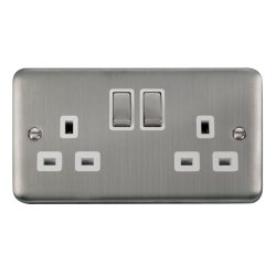 DPSS536WH Deco Plus 13A Ingot 2 Gang DP Switched S