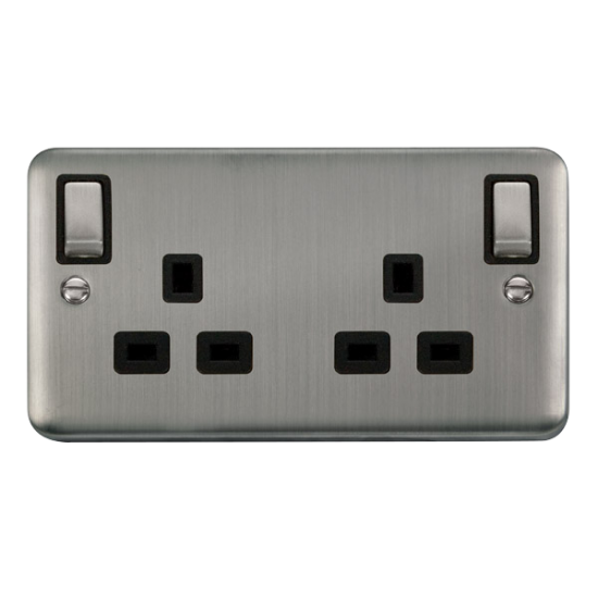 DPSS836BK Deco Plus DECO+ 13A 2GANG OUTBOARD SW SK