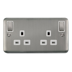 DPSS836WH Deco Plus DECO+ 13A 2GANG OUTBOARD SW SK