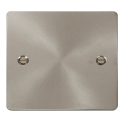 Scolmore Click Define Flat Plate FPBS060 1 Gang Blank Plate Brushed Steel