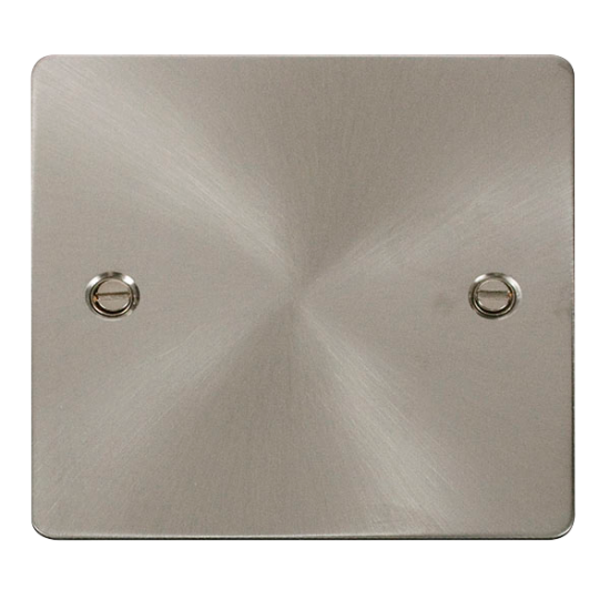 Scolmore Click Define Flat Plate FPBS060 1 Gang Blank Plate Brushed Steel