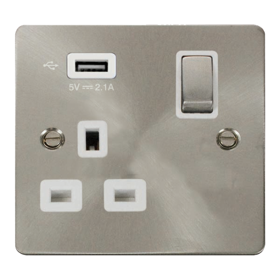 Scolmore Click Define FPBS571UWH  1G SKT USB 2.1A
