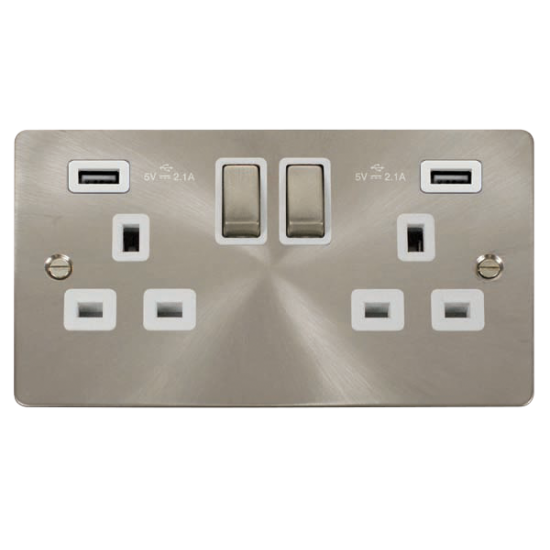 Scolmore Click Define FPBS580WH  13A Ingot 2 Gang