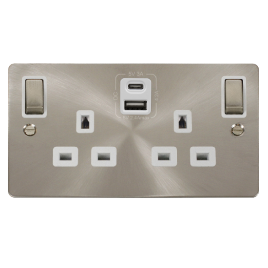 Scolmore Click Define FPBS586WH  2G 13A SW SKT 4.2