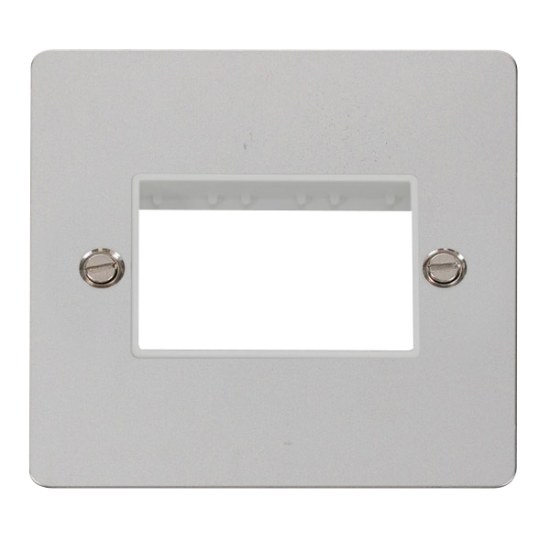 Click FPCH403WH 1 Gang Unfurnished Plate - 3 Apertures