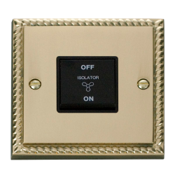 Scolmore GCBR020BK Deco 10A 1 Gang 3 Pole Fan Isolation Switch