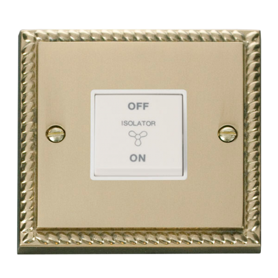 GCBR020WH Deco 10A 1 Gang 3 Pole Fan Isolation Swi