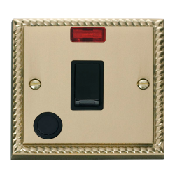 GCBR023BK Deco 20A 1 Gang DP Switch With Flex Outl