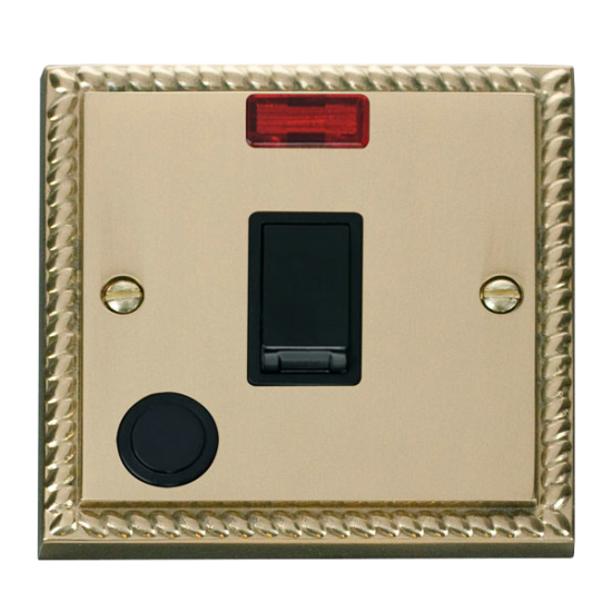 GCBR023BK Deco 20A 1 Gang DP Switch With Flex Outl