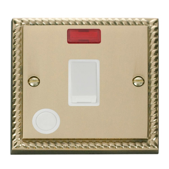 GCBR023WH Deco 20A 1 Gang DP Switch With Flex Outl