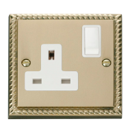 GCBR035WH Deco 1 Gang 13A DP Switched Socket Outle