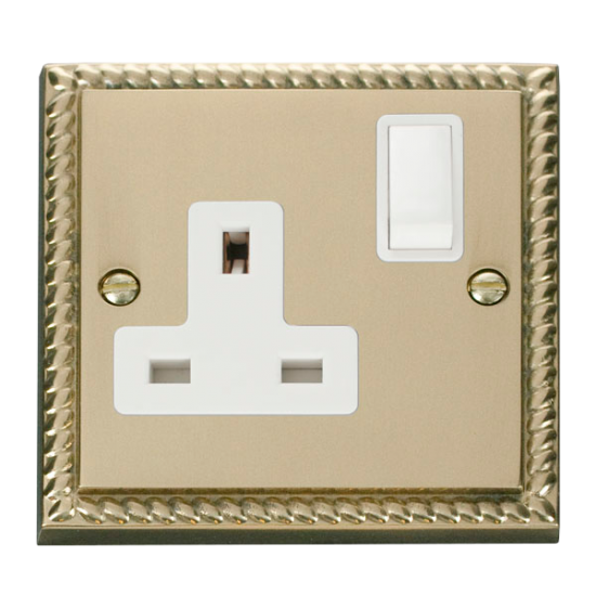 GCBR035WH Deco 1 Gang 13A DP Switched Socket Outle