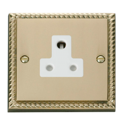 GCBR038WH Deco 5A Round Pin Socket Outlet - White