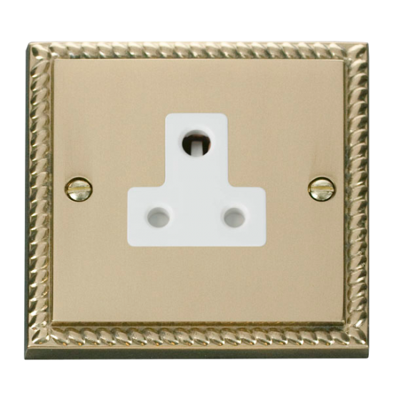 GCBR038WH Deco 5A Round Pin Socket Outlet - White