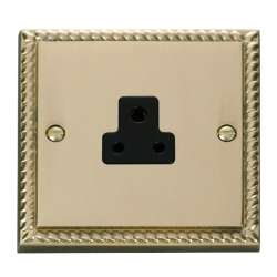 GCBR039BK Deco 2A Round Pin Socket Outlet - Black