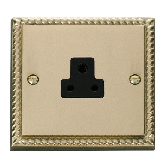 GCBR039BK Deco 2A Round Pin Socket Outlet - Black