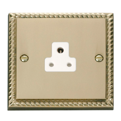 GCBR039WH Deco 2A Round Pin Socket Outlet - White