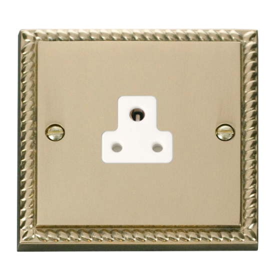 GCBR039WH Deco 2A Round Pin Socket Outlet - White