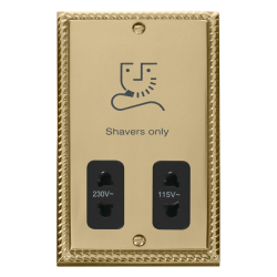 GCBR100BK Deco Dual Voltage Shaver Socket Outlet 1