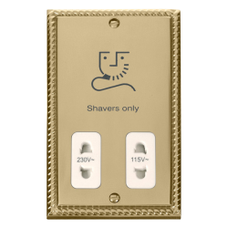 GCBR100WH Deco Dual Voltage Shaver Socket Outlet 1