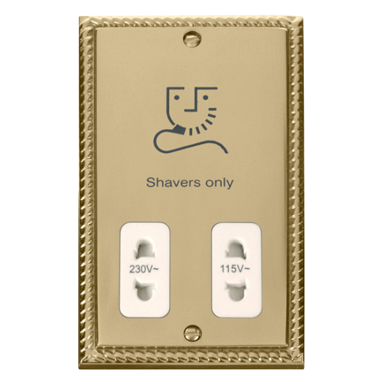 GCBR100WH Deco Dual Voltage Shaver Socket Outlet 1