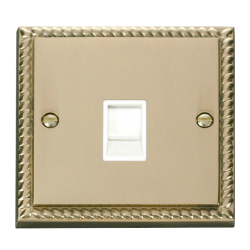 GCBR115WH Deco Single RJ11 Socket  (Ireland/USA) -