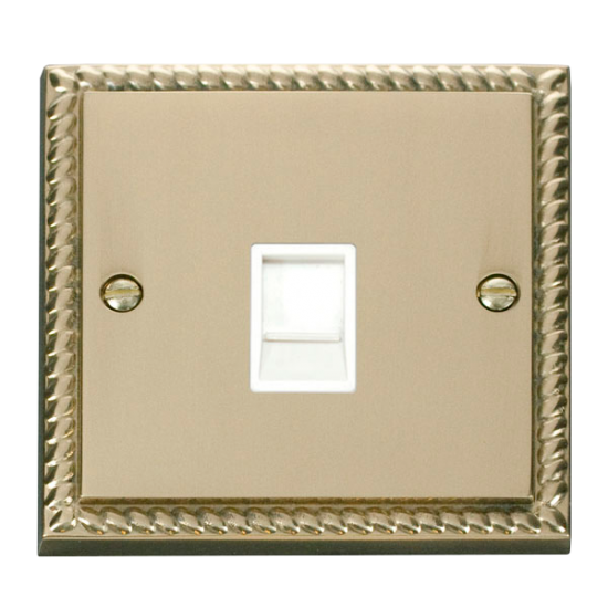 GCBR115WH Deco Single RJ11 Socket  (Ireland/USA) -