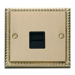 GCBR120BK Deco Single Telephone Socket Outlet Mast