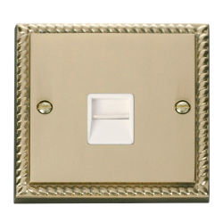 GCBR120WH Deco Single Telephone Socket Outlet Mast
