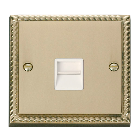 GCBR120WH Deco Single Telephone Socket Outlet Mast