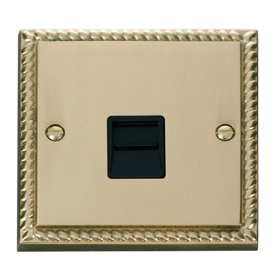 GCBR125BK Deco Single Telephone Socket Outlet Seco