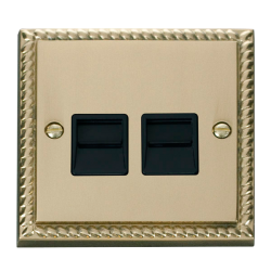 GCBR126BK Deco Twin Telephone Socket Outlet Second