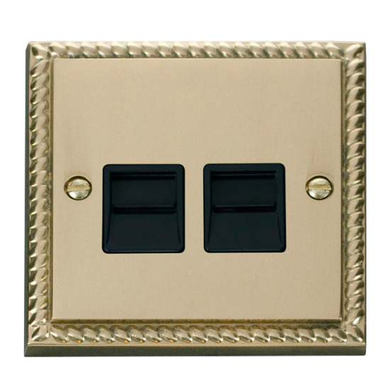 GCBR126BK Deco Twin Telephone Socket Outlet Second