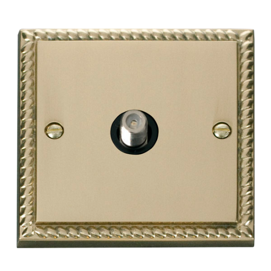 GCBR156BK Deco 1 Gang Satellite Socket Outlet - Bl