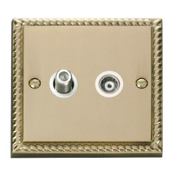 GCBR157WH Deco 1 Gang Satellite & Isolated Coaxial