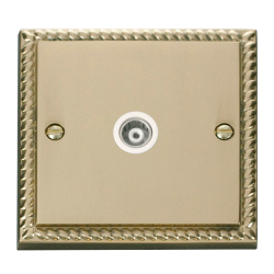 GCBR158WH Deco Single Isolated Coaxial Socket Outl