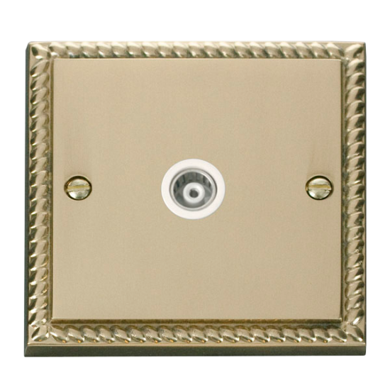 GCBR158WH Deco Single Isolated Coaxial Socket Outl