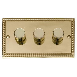 GCBR163 Deco GCBR 3GANG 2WAY 100W LED DIMMER SWITC