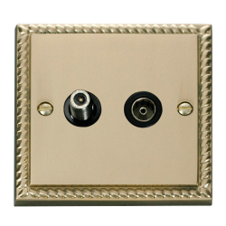 GCBR170BK Deco 1 Gang Satellite & Coaxial Socket O