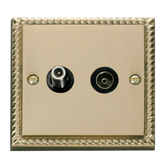 GCBR170BK Deco 1 Gang Satellite & Coaxial Socket O