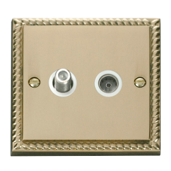GCBR170WH Deco 1 Gang Satellite & Coaxial Socket O