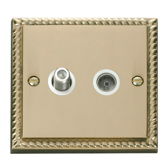 GCBR170WH Deco 1 Gang Satellite & Coaxial Socket O