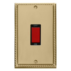 GCBR202BK Deco 2 Gang 45A DP Switch - Black