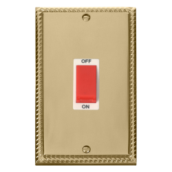 GCBR202WH Deco 2 Gang 45A DP Switch - White