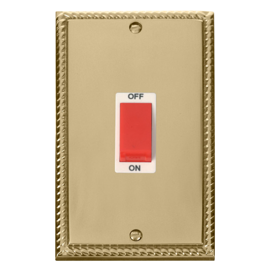 GCBR202WH Deco 2 Gang 45A DP Switch - White