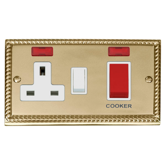 GCBR205WH Deco 45A DP Switch + 13A Switched Socket